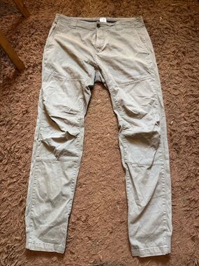 CP Company Ergonomic Fit W32 Trousers Large Carpenter Knee Grey Khakis